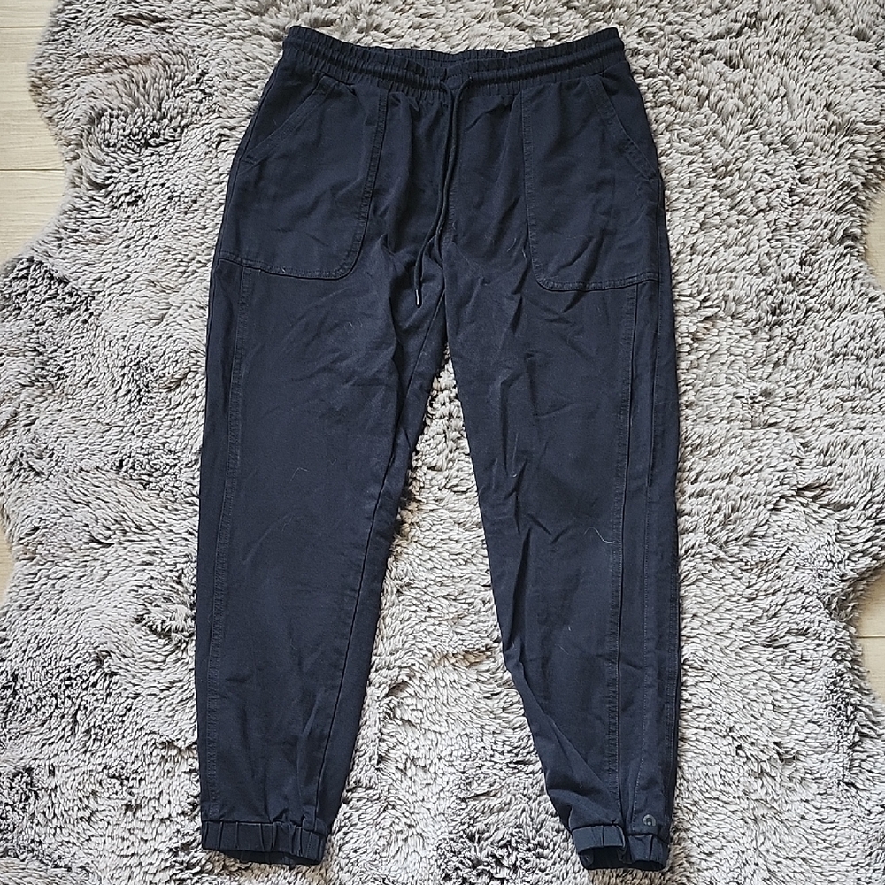 Hyba Navy Cotton Jogger Pants